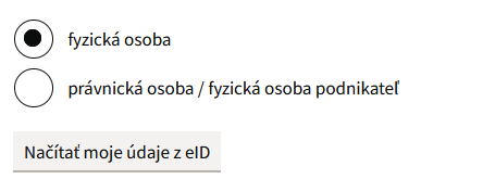 Tlačidlo pre dotiahnutie údajov z prihlásenej identity