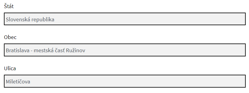Sivé polia určené len na čítanie