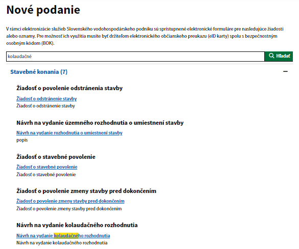 Vyhľadávanie v službách